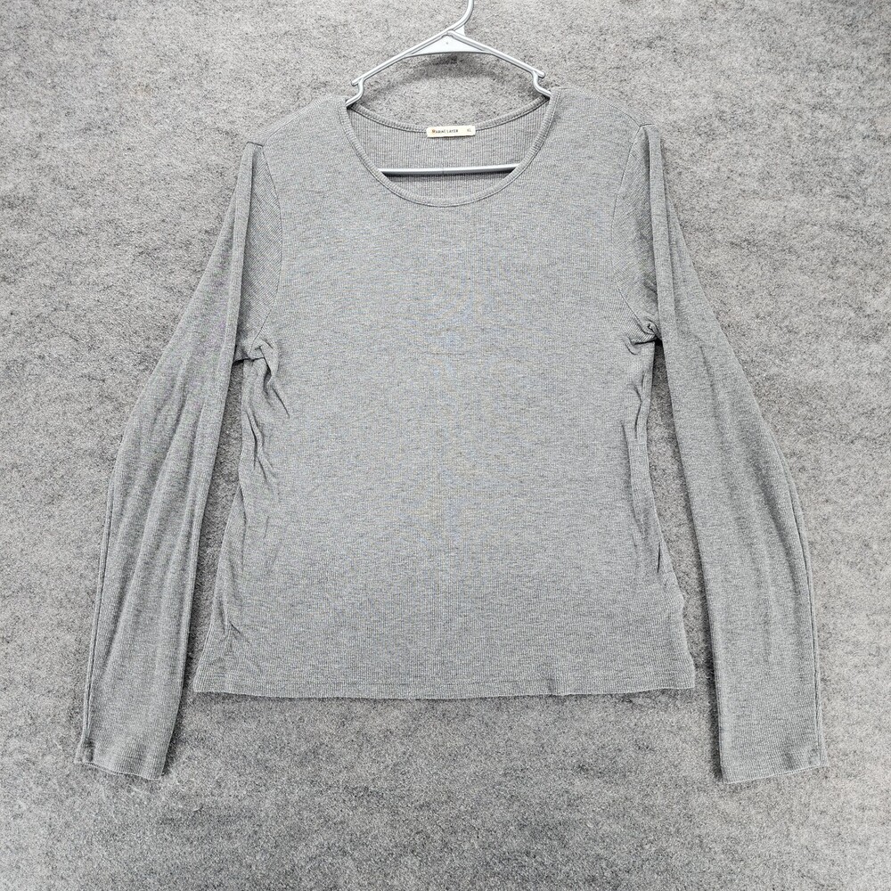 Marine Layer Shirt Womens XL Long Sleeve Gray